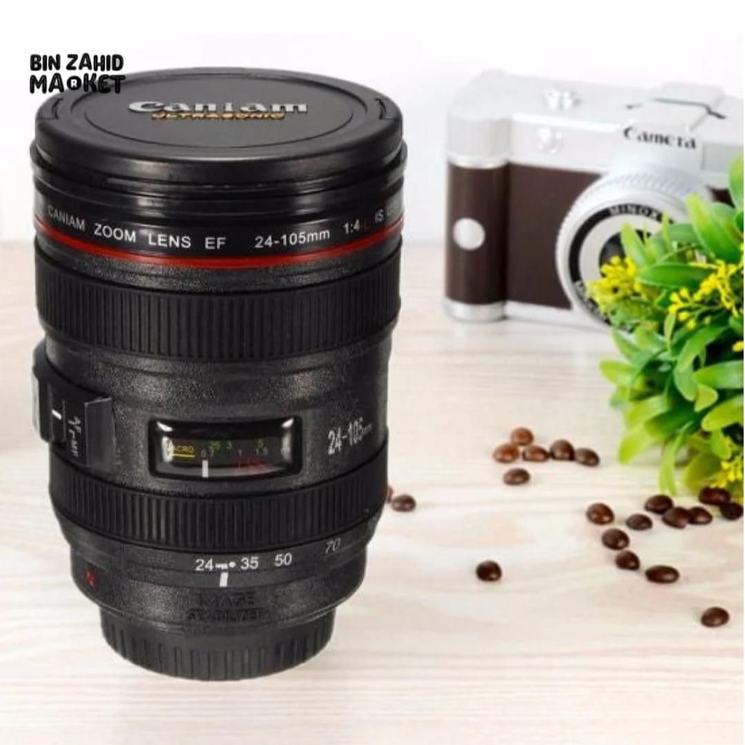 Camera Lens Mug – 400ml Black