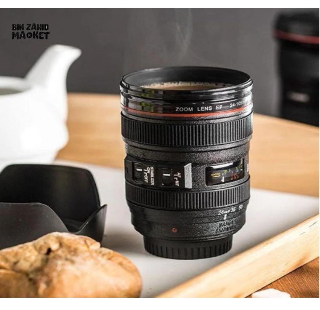 Camera Lens Mug – 400ml Black