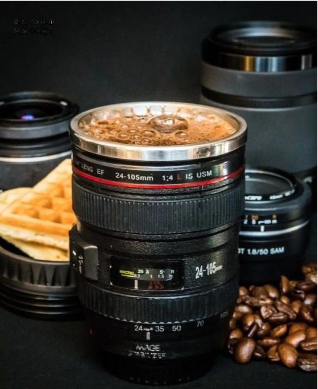 Camera Lens Mug – 400ml Black