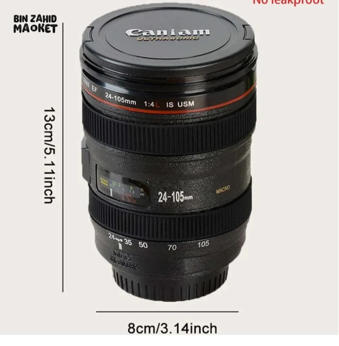 Camera Lens Mug – 400ml Black