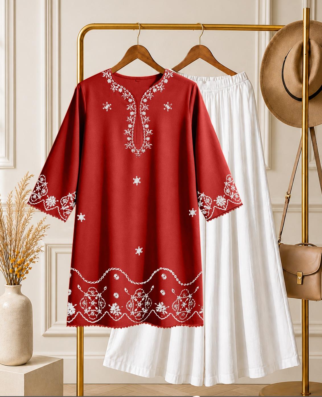 ✨ Kishmish Embroidered 2-Piece Suit with Dhaka Pajama ✨
