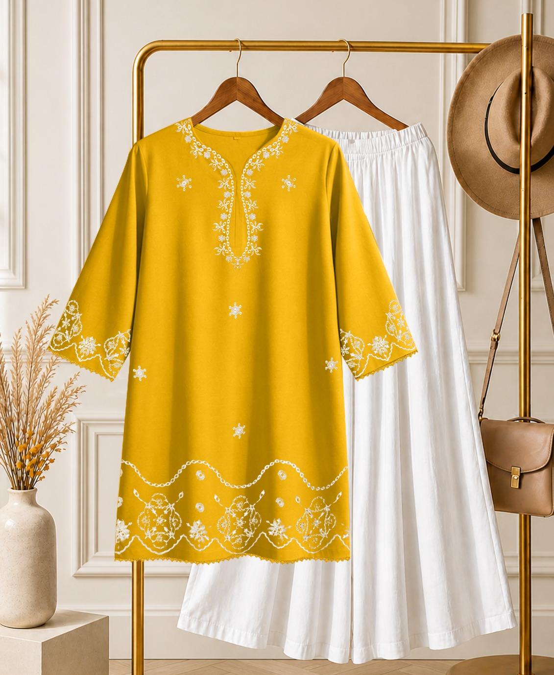 ✨ Kishmish Embroidered 2-Piece Suit with Dhaka Pajama ✨