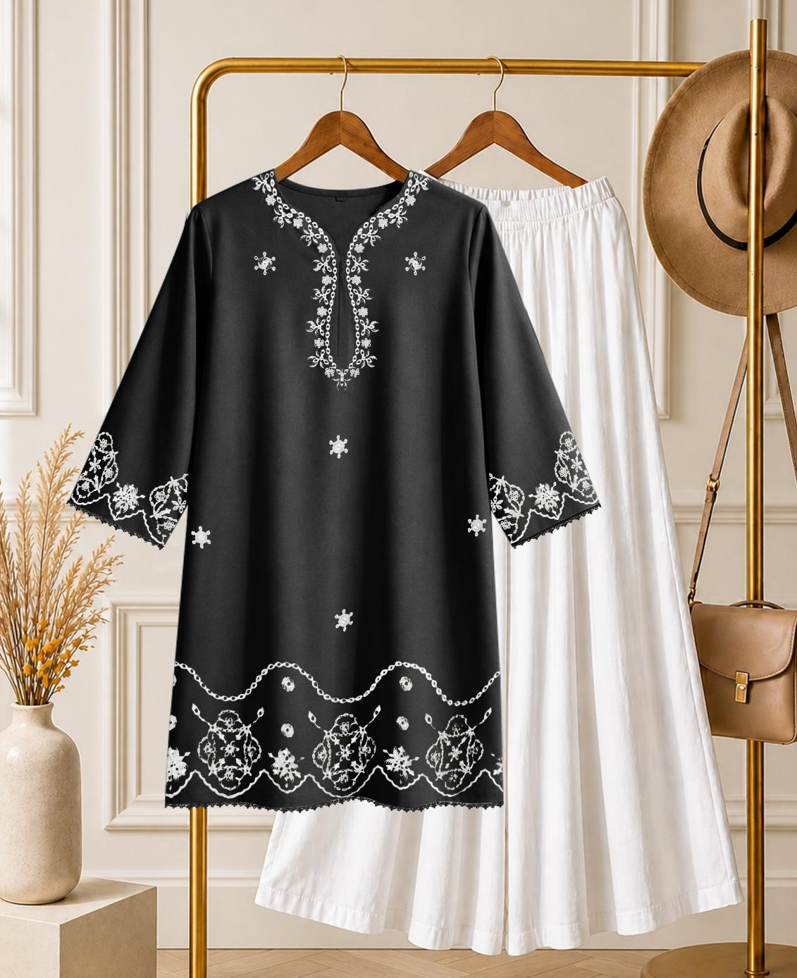 ✨ Kishmish Embroidered 2-Piece Suit with Dhaka Pajama ✨
