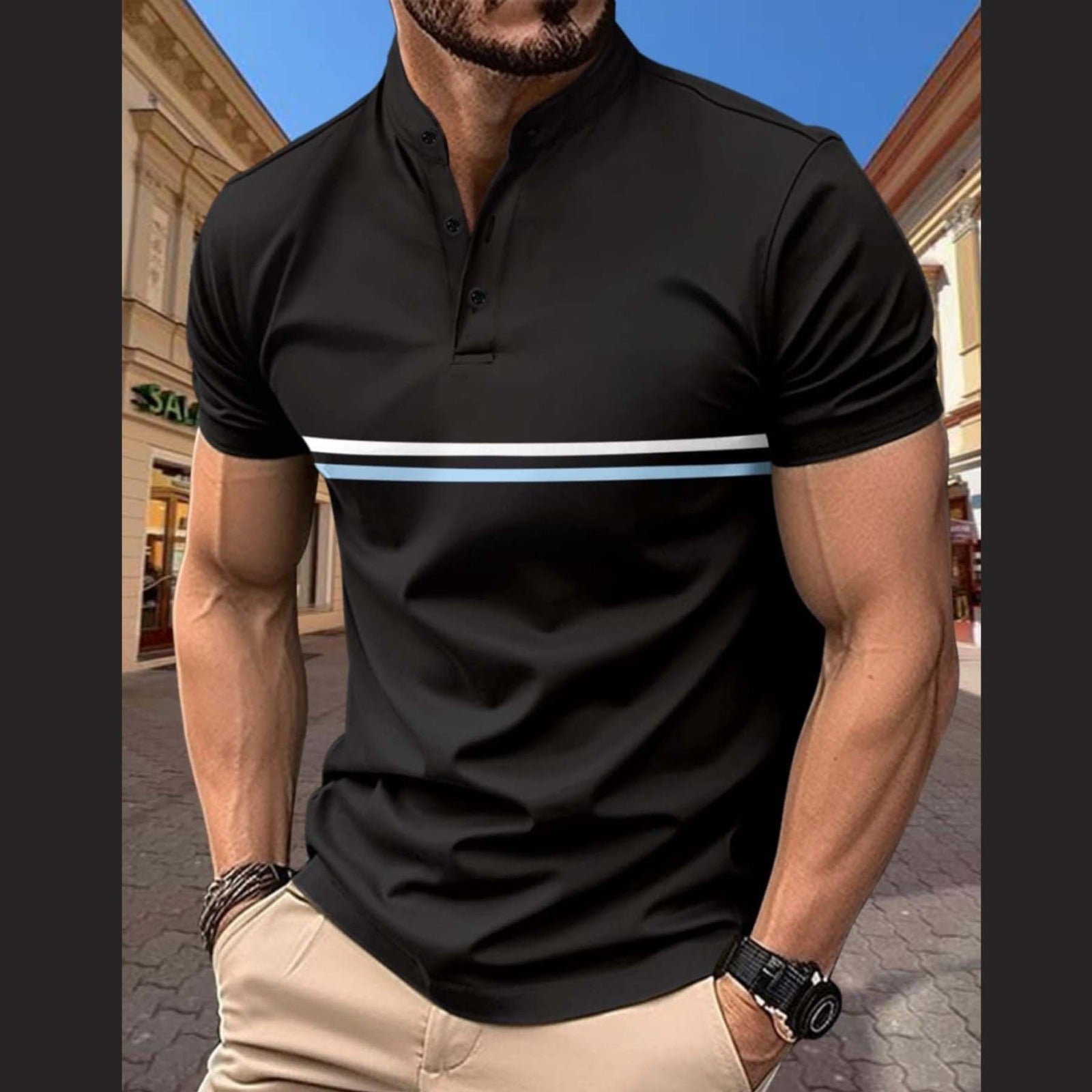 A&S Casual Style Summer Cotton T-shirt.