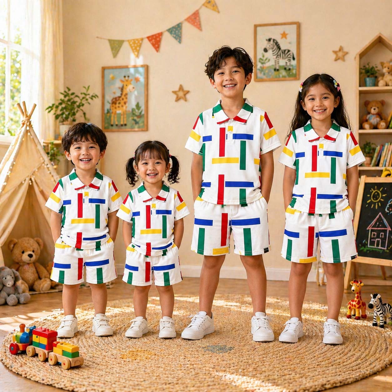 🌟 A&S Kids 3D All-Over Printed 2-Pcs Summer Suit 🌟