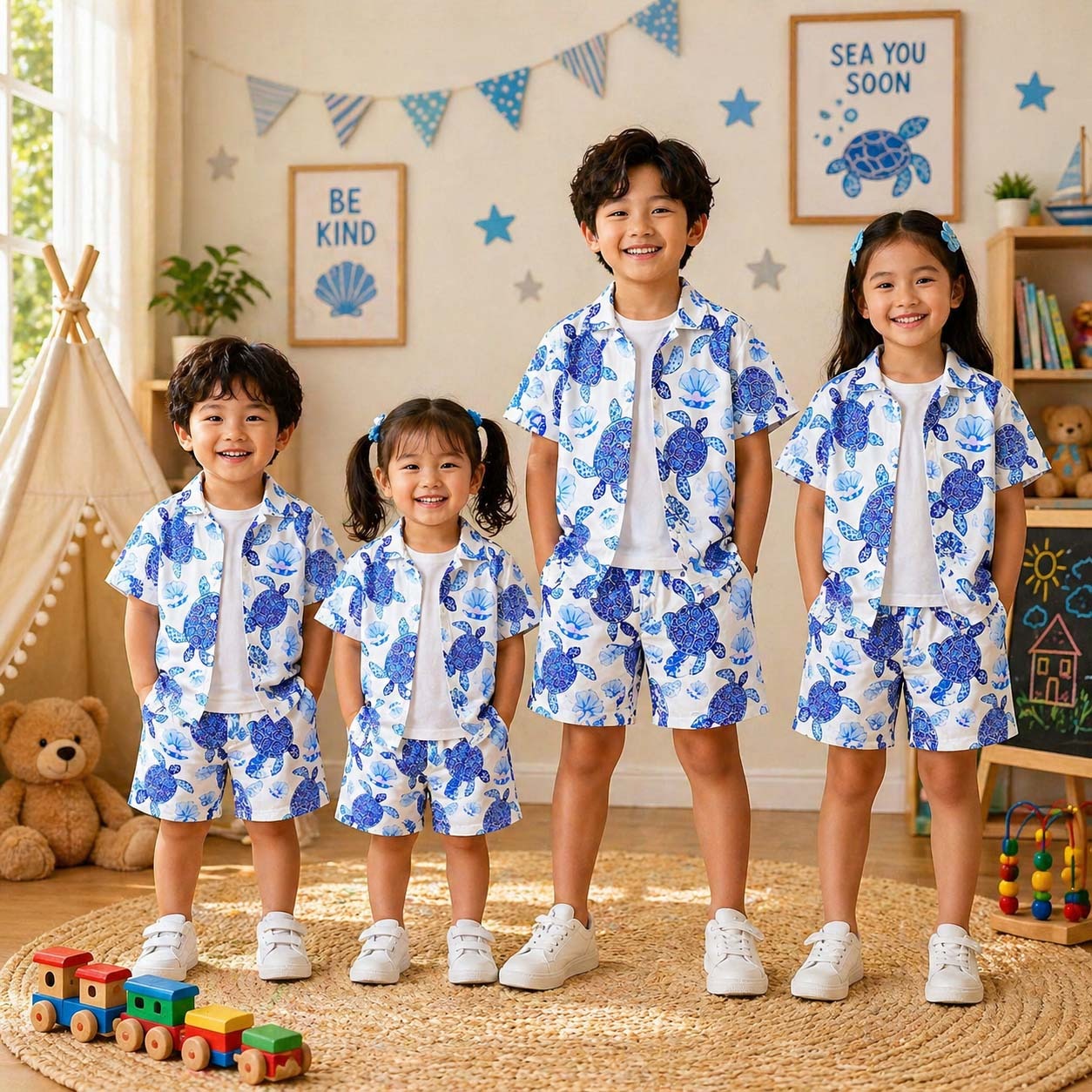 🌟 A&S Kids 3D All-Over Printed 2-Pcs Summer Suit 🌟