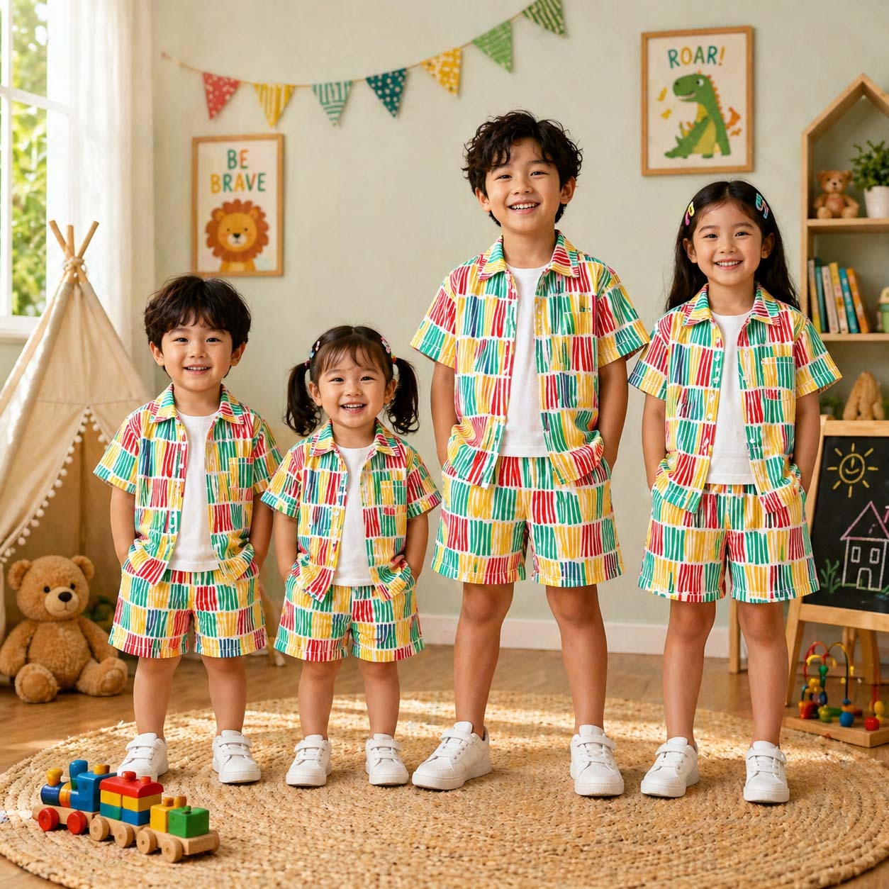 🌟 A&S Kids 3D All-Over Printed 2-Pcs Summer Suit 🌟