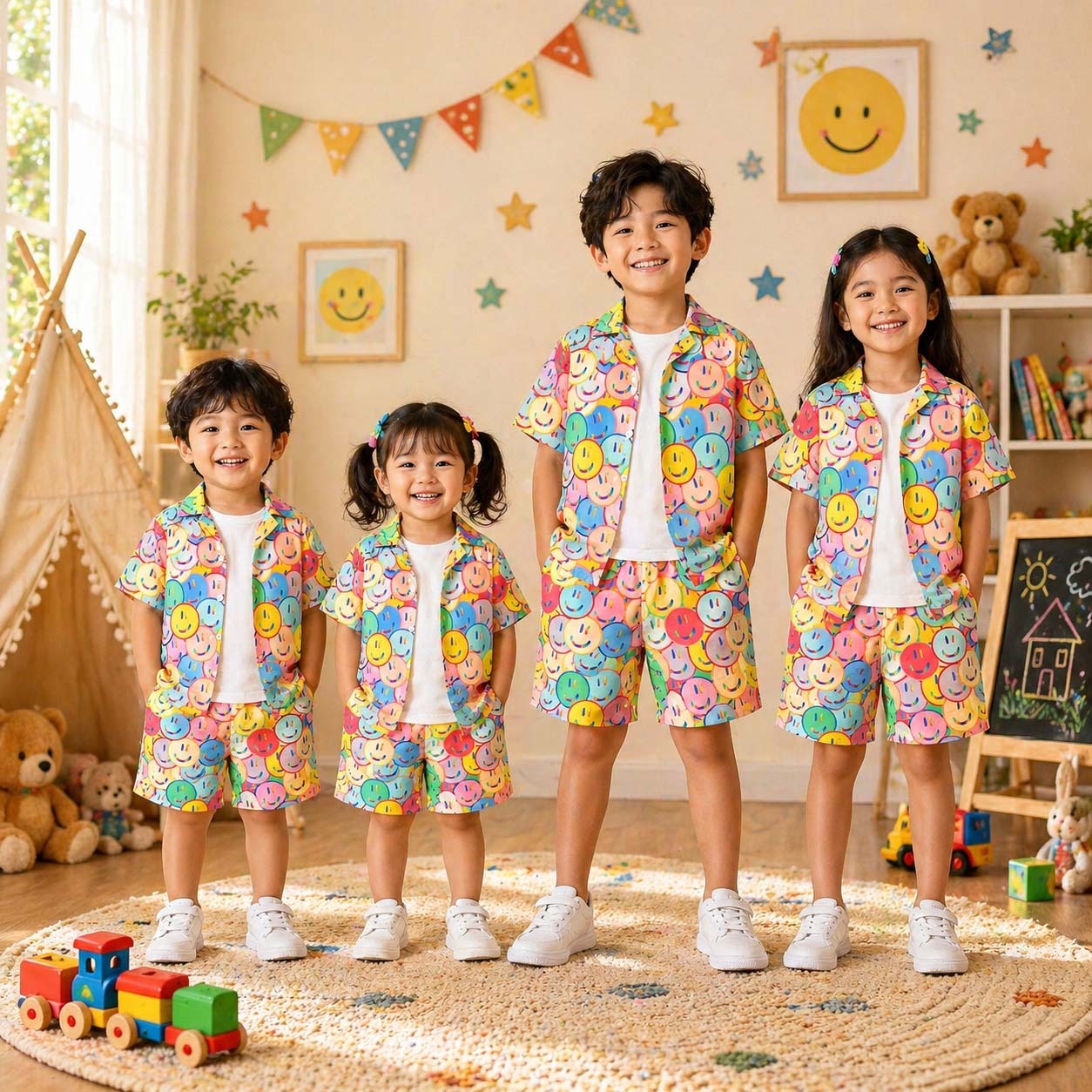 🌟 A&S Kids 3D All-Over Printed 2-Pcs Summer Suit 🌟