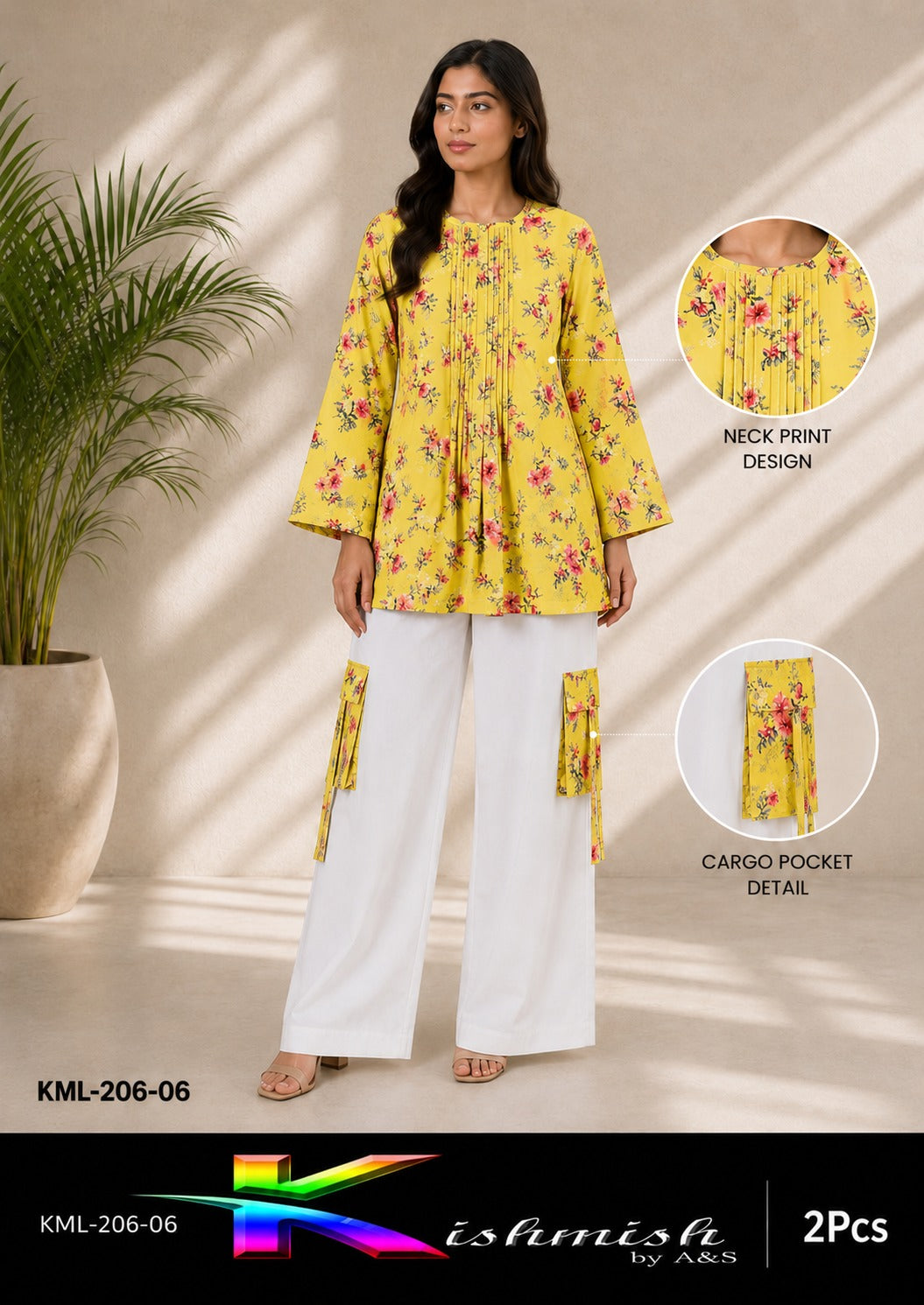 🌸 Kishmish Printed Cargo 2PCS Suit 🌸