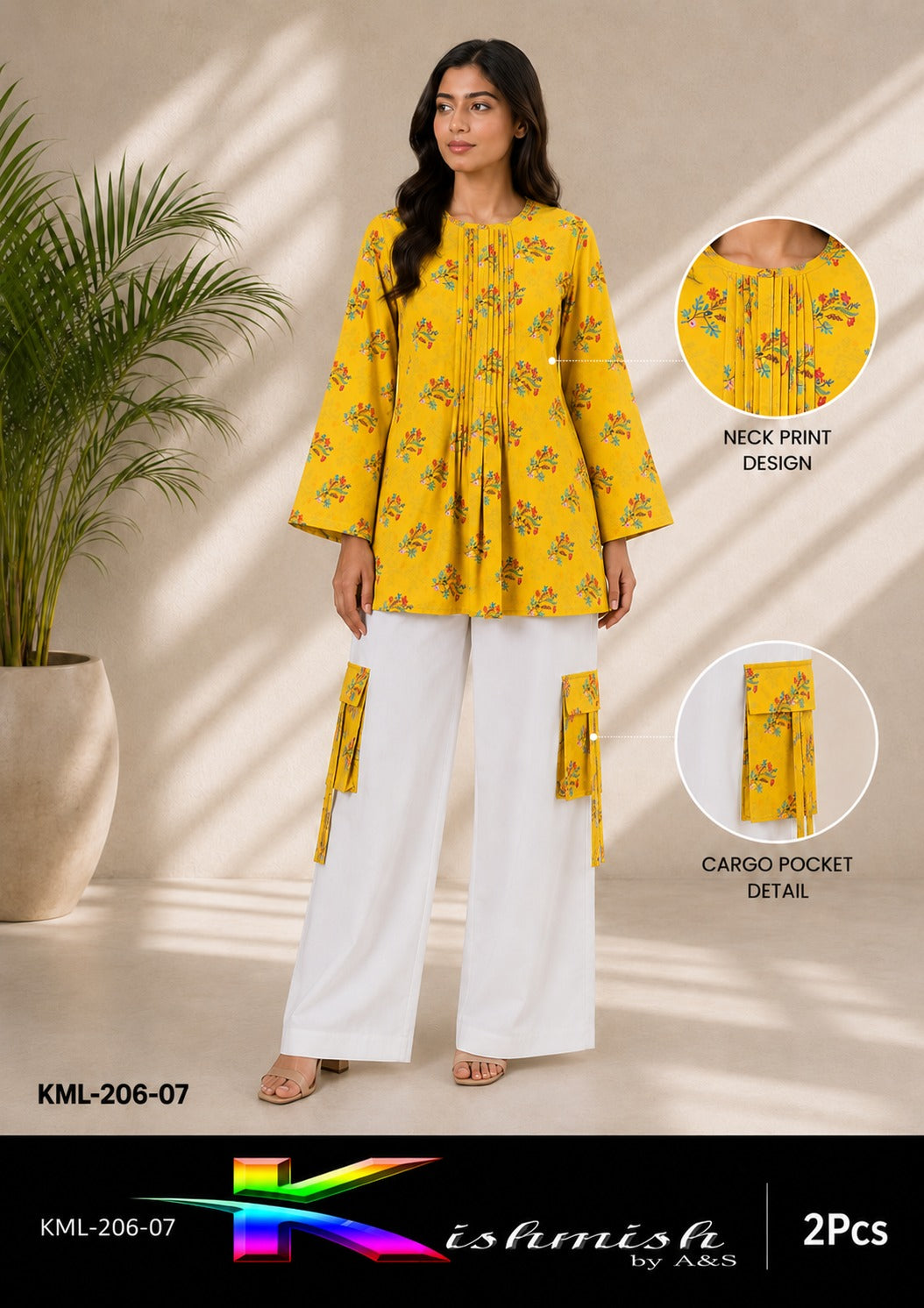 🌸 Kishmish Printed Cargo 2PCS Suit 🌸