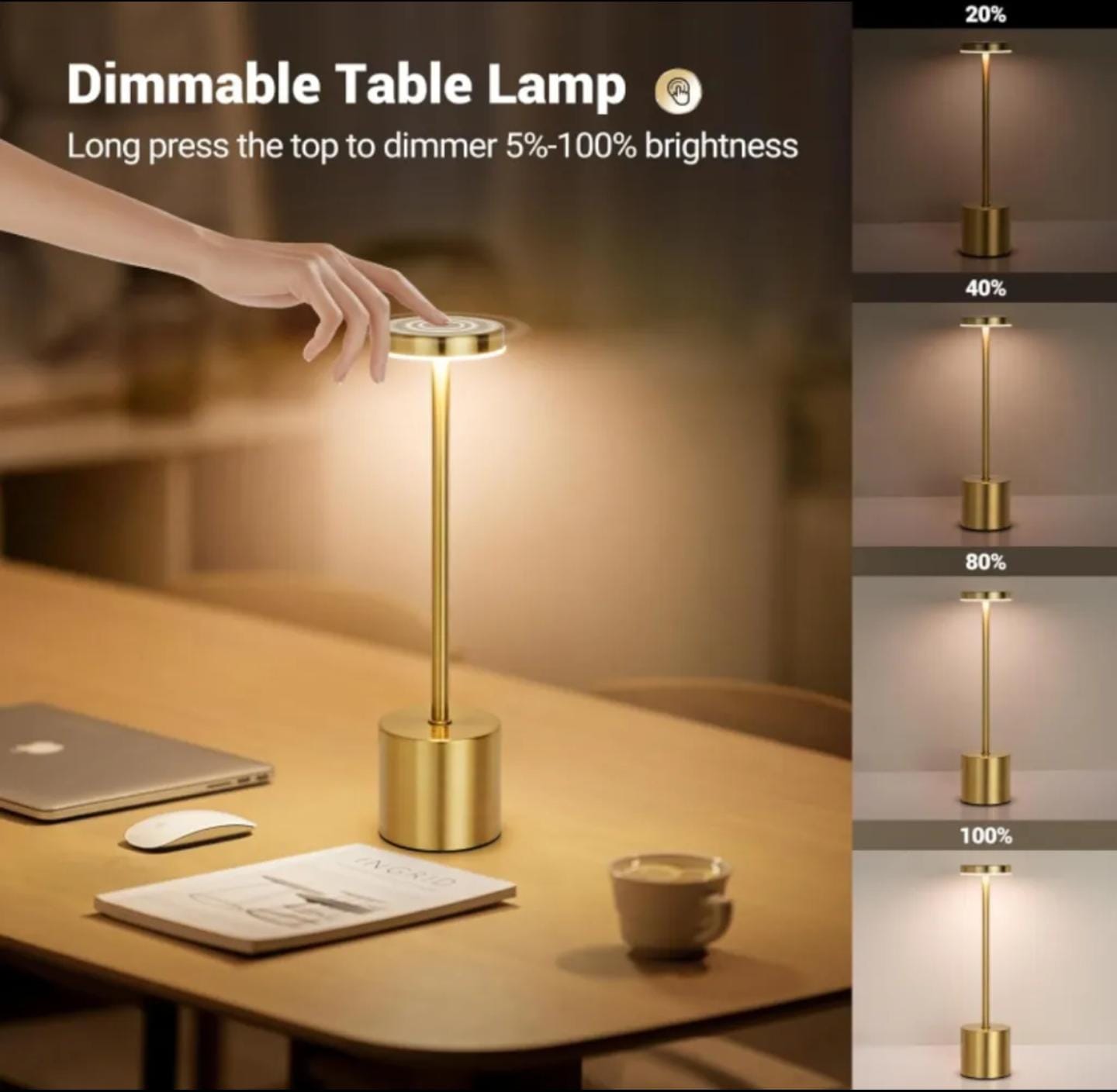 💡 Rechargeable Table Touch Lamp ✨