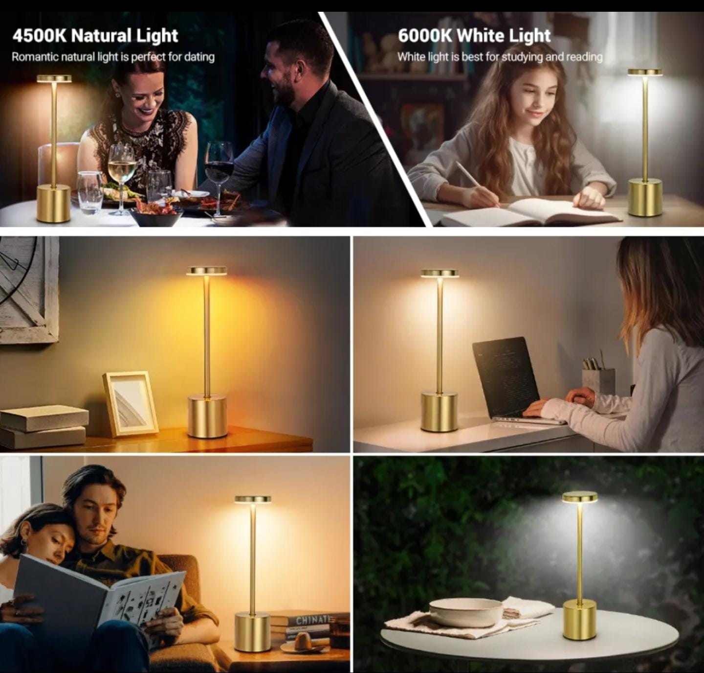 💡 Rechargeable Table Touch Lamp ✨