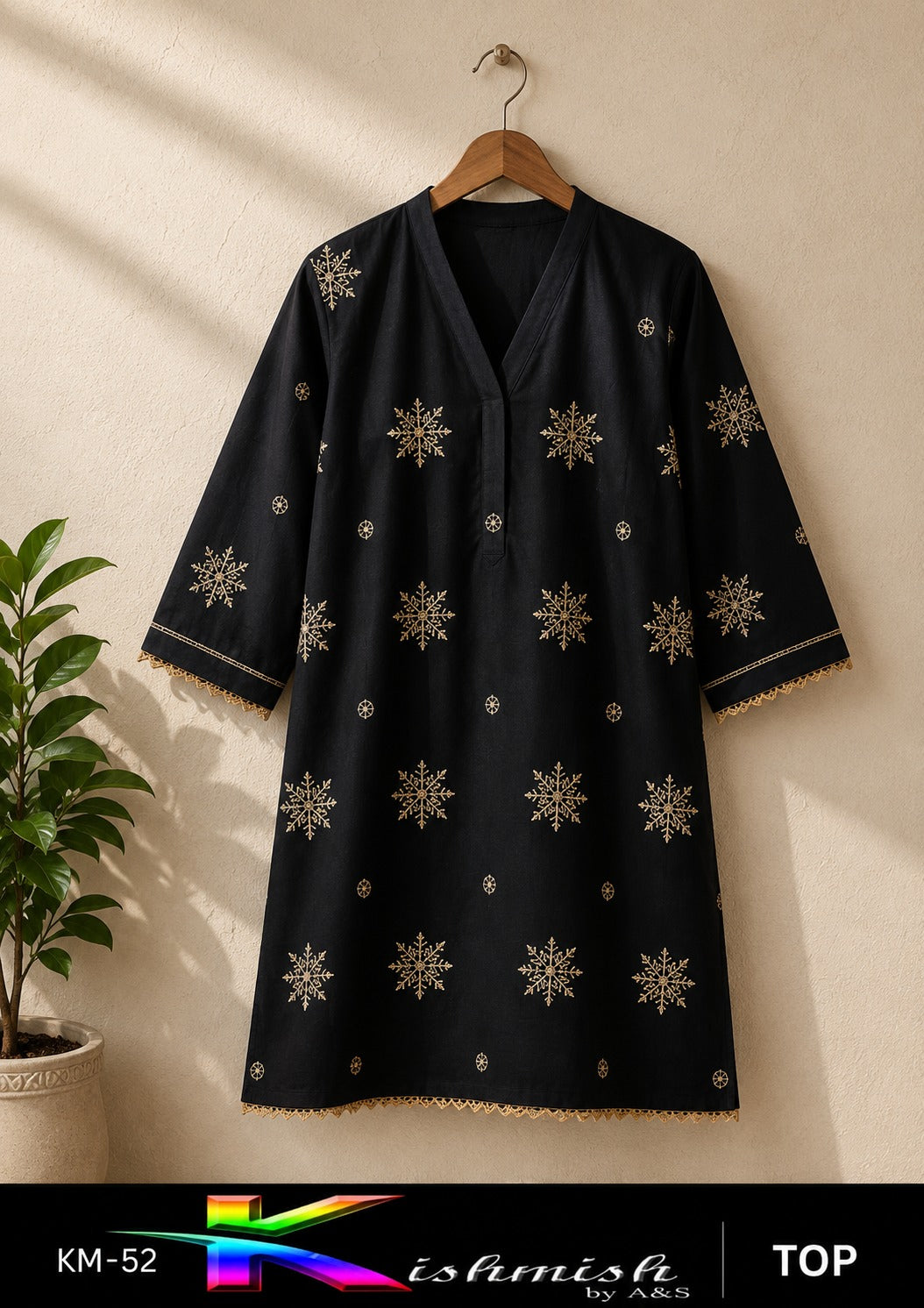 ✨ Elegant Embroidered Lawn Top ✨