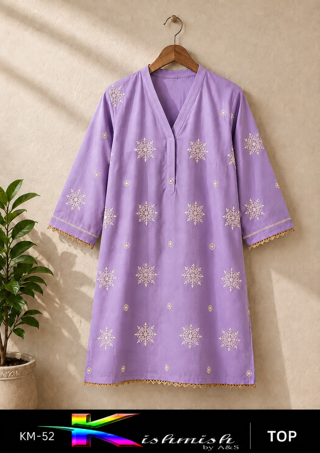 ✨ Elegant Embroidered Lawn Top ✨