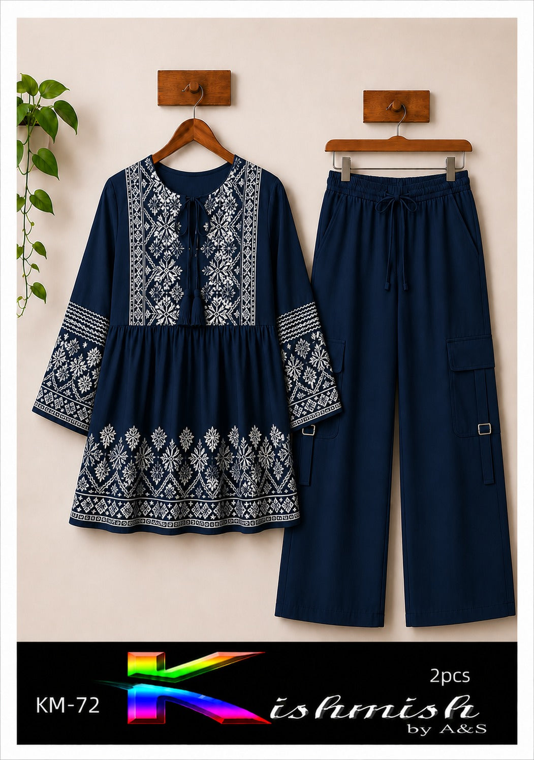 ✨ Signature Embroidered Cargo Co-Ord Set ✨