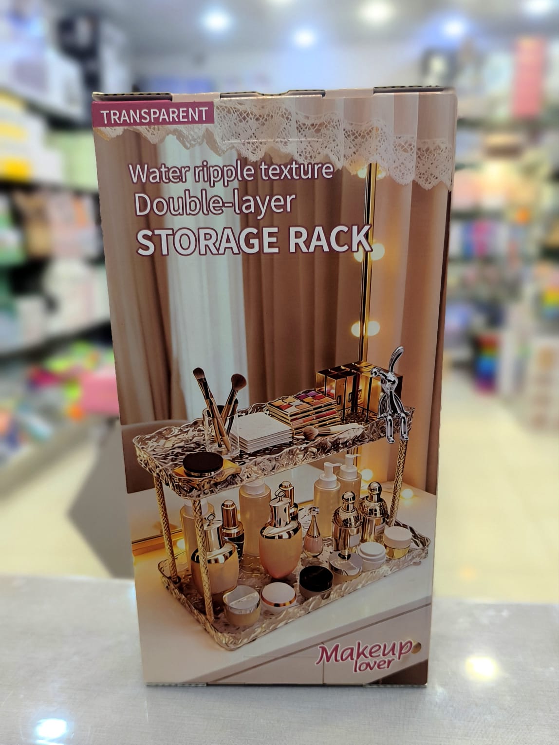 ✨ NEW ARRIVAL – 2-Layer Luxury Water Ripple Acrylic Storage Rack 🇨🇳✨