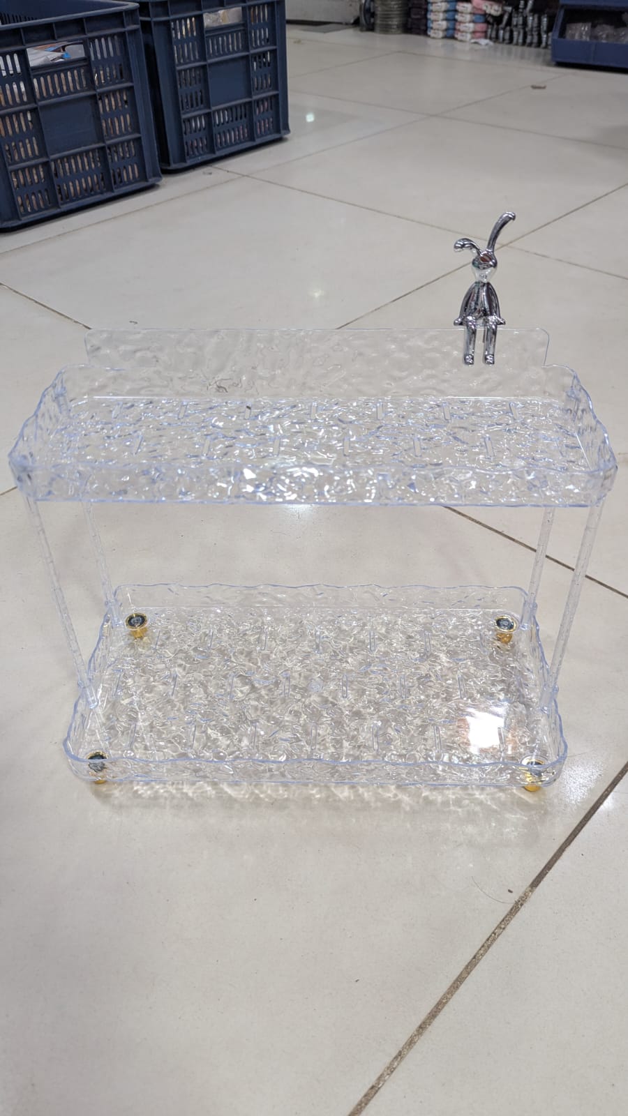 ✨ NEW ARRIVAL – 2-Layer Luxury Water Ripple Acrylic Storage Rack 🇨🇳✨